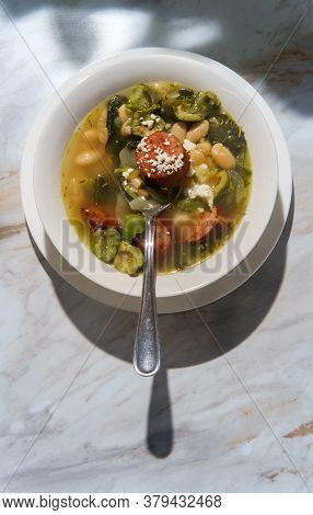 Mediterranean Olive Sausage Soup
