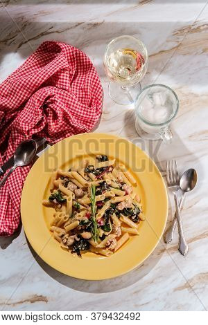 Italian Penne Sausage Alfredo
