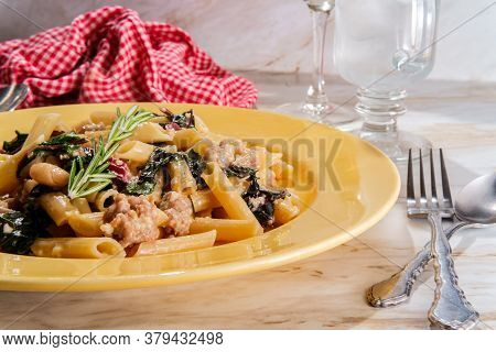 Italian Penne Sausage Alfredo