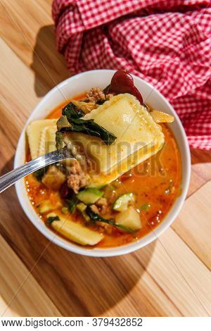 Ravioli Sausage Minestrone Soup