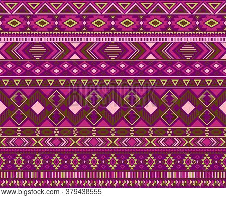 Navajo American Indian Pattern Tribal Ethnic Motifs Geometric Vector Background. Doodle Native Ameri