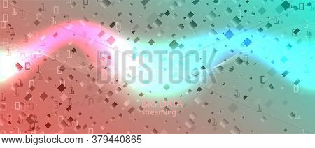 Binary Code Vector Presentation. Technology Funky Minimal Layout. Matrix Falling Binary Code. Blue P