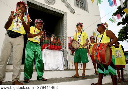 Ilheus, Bahia / Brazil - January 8, 2012: Members Of A Pifano Band Are Seen During A Performance In 