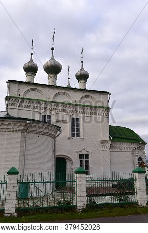 Russia, Tsivilsk 21,10,2017 Belfry With The Church Of John The Merciful In Tsivilsk, Chuvash Republi
