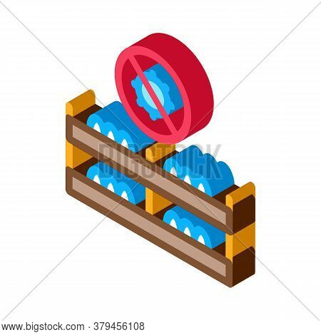 Mushroom Virus Free Icon Vector. Isometric Mushroom Virus Free Sign. Color Isolated Symbol Illustrat
