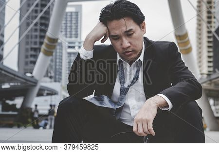 Unemployed Jobless People Crisis Who Recession, Stress And Lose Job. Despair Office People Feel Stre