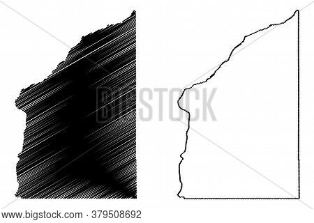 Fountain County, Indiana (u.s. County, United States Of America, Usa, U.s., Us) Map Vector Illustrat