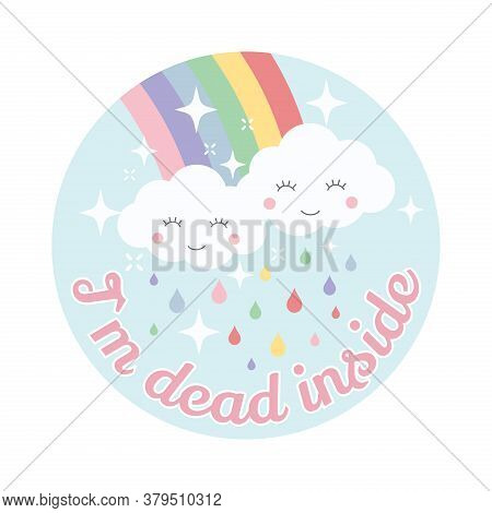 Cloud Rainbow Cartoon T-shirt.eps