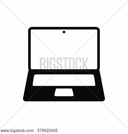 Black Solid Icon For Laptop Minicomputer Screen Wireless  Digital  Electronic Pc Desktop  Device Pro