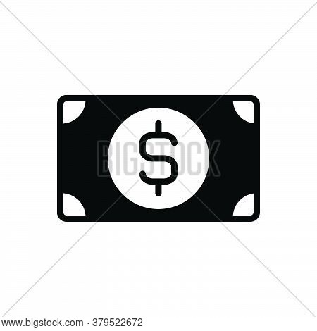 Black Solid Icon For Wealth Money Riches Piles Currency Mammon Capital Cash Fund Investment Trendy