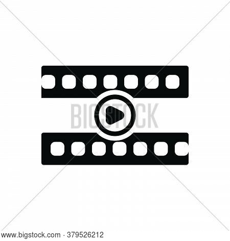 Black Solid Icon For Video-player Broadcast Recorded Demonstrate Player Display Broadcasting Streami