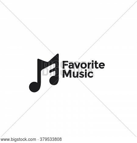 Letter M For Notation Song Music Logo Design