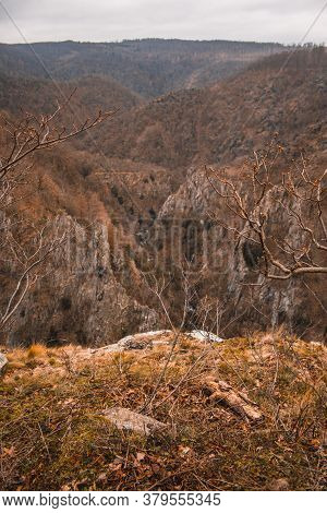 Wild Bodetal From Rosstrappe Viewpoint At Harz Mountains National Park In Germany