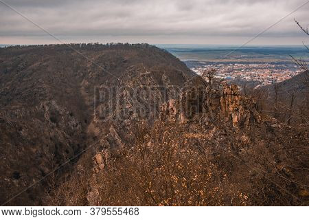Wild Bodetal From La Viershöhe Viewpoint At Harz Mountains National Park In Germany