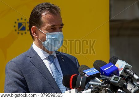 Bucharest, Romania - August 02, 2020: Ludovic Orban Makes Press Statements At The National Political