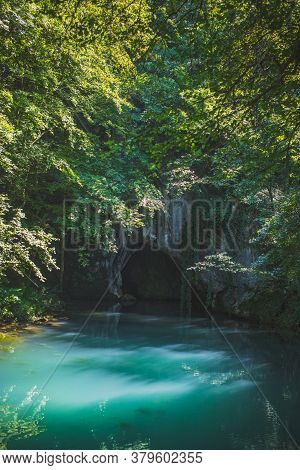 Krupajsko Vrelo (the Krupaj Springs) In Serbia, Beautiful Water Spring With Waterfals And Caves. Hea