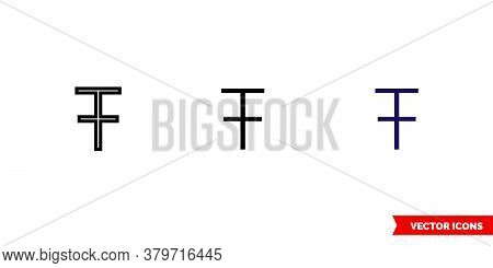 Strikethrough Icon Of 3 Types. Isolated Vector Sign Symbol.
