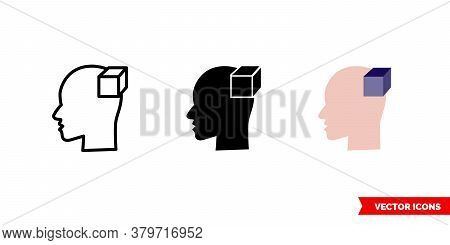 Visualization Skill Icon Of 3 Types. Isolated Vector Sign Symbol.