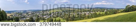 Panorama Picture Of Famous Christmas Village Seiffen In Germany
