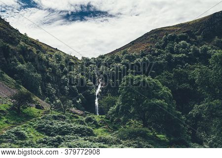 Aber Falls Or In Welsh Rhaeadr Fawr Is Waterfall Located About Two Miles South Of The Village Of Abe
