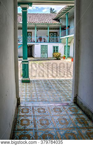 Guaranda, Bolivar Province, Ecuador - November, 2013: House Of The 175 Doors. An Old Colonial And Tr