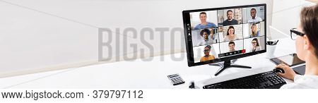 Online Video Conference Web Call. Business Videoconferencing