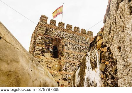 Sohail Castle In Fuengirola, Near Malaga Spain. Tourist Attraction. Intersting Place To Visit. Holid