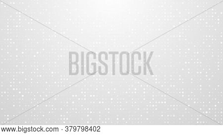 Dot White Gray Pattern Gradient Texture Background. Abstract  Technology Big Data Digital Background