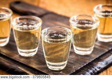 Small Dose Glasses, High Quality Distilled Alcohol. Brazilian Cachaça (called Pinga), Drip, Vodka, W