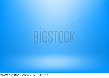 Blue Abstract Smooth Gradient Vector Background Studio Room For Web Banners, Posters, Cards, Wallpap