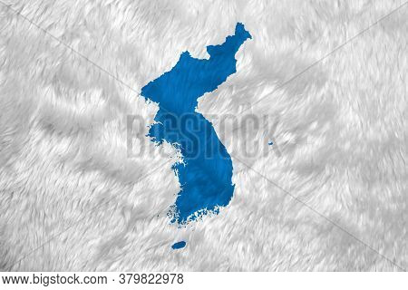Towel Fabric Pattern Flag Of Unification Korea, Crease Of Unification Korea Flag Background, Korean 
