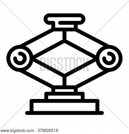 Car Jack Screw Icon. Outline Car Jack Screw Vector Icon For Web Design Isolated On White Background
