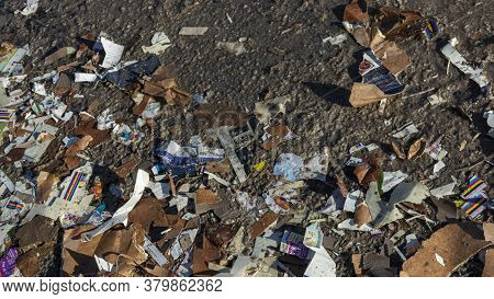 Sweden, Orebro, 24.02.2020: Waste Paper For Recycling. Background Of Paper Textures, Paper Garbage A