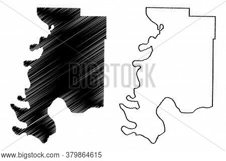 Posey County, Indiana (u.s. County, United States Of America, Usa, U.s., Us) Map Vector Illustration