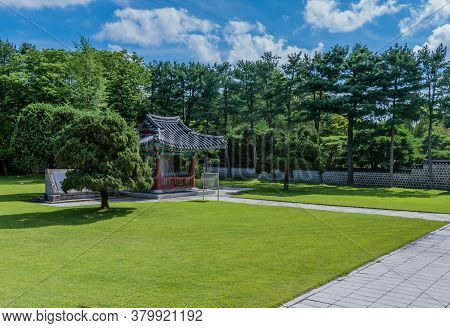 Geumsan, South Korea; July 21, 2020: For Editorial Use Only. Monument Honoring 700 Patriot Volunteer