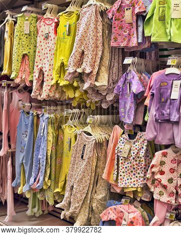 Russia, St. Petersburg 10,12,2014 Children's Clothing For Babies In The Store