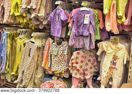 Russia, St. Petersburg 10,12,2014 Children's Clothing For Babies In The Store