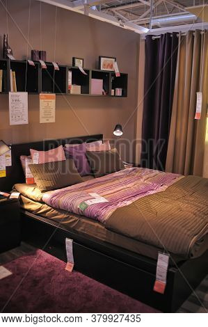 Russia, St. Petersburg, 14,06,2014 Beds And Sofas In The Furniture Store Ikea