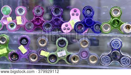 Russia, St. Petersburg, 23,07,2017 Spiners In The Store