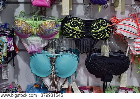 Turkey, Kemer18,07,2015 Swimwear In The Store Close Up
