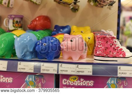 Czech Republic, Prague 15,03,2016 Toys On Shelves In A Children's Store