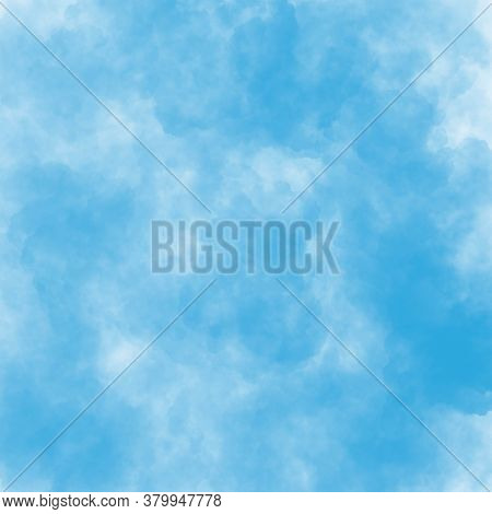 Blue Cloud Digital Procreate Abstract Background Illustration