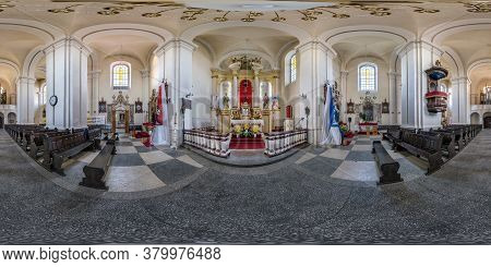 Ivie, Belarus - July 2020: Full Spherical Seamless Hdri Panorama 360 Degrees Angle Inside Interior O