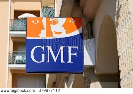 Bordeaux , Aquitaine / France - 08 04 2020 : Gmf Text Sign And Logo Of Agency Insurance  Company Of 