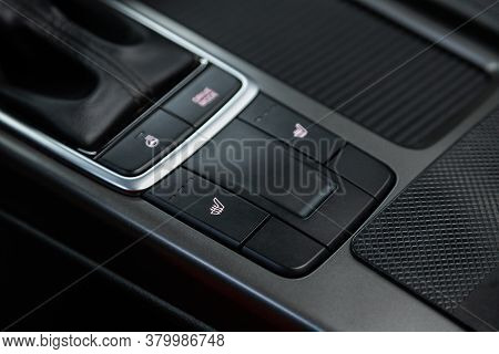 Novosibirsk/ Russia - August 01  2020: Kia Optima, Seat Heating Indicator In The Car Included. Moder