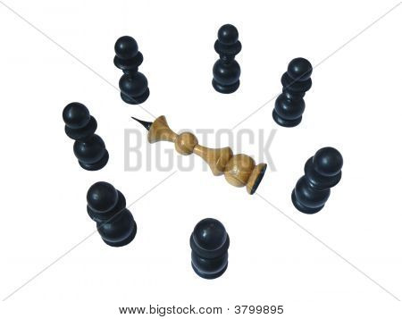 Dead White King Encircled Black Pawn