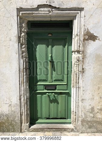 An Ancient Door In The City Of Ars-en-ré, France