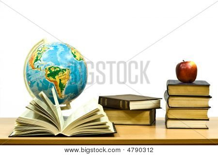 Belichtete Bücher und Apple