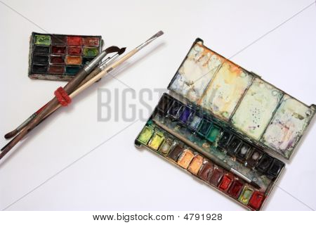 Godt brugt Paintbox og børster
