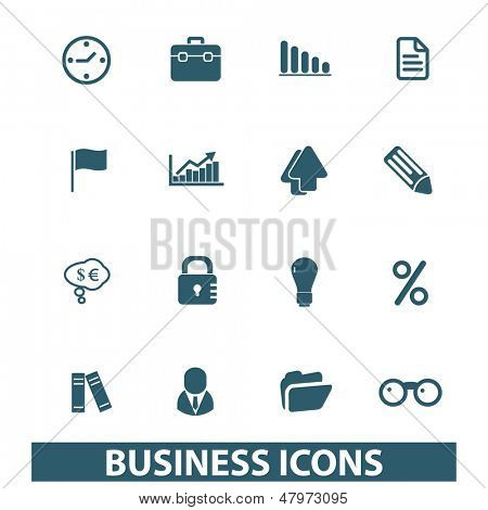 business, management, presentation, infographics icons, signs set, vector